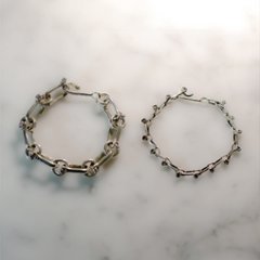 猫の手付きチェーンブレスレットsv925の画像