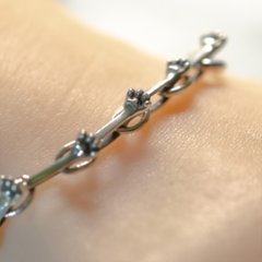 猫の手付きチェーンブレスレットsv925画像