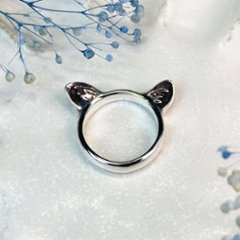 猫耳リング｜耳毛まで表現したリアル猫の耳リング（silver925・ペンダント対応）画像
