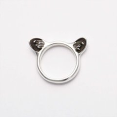 猫耳リング｜耳毛まで表現したリアル猫の耳リング（silver925・ペンダント対応）の画像