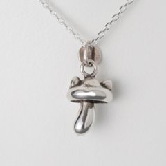 きのこねこペンダント｜成長する猫モチーフ（耳・口元・しっぽ選択可 / silver925）画像