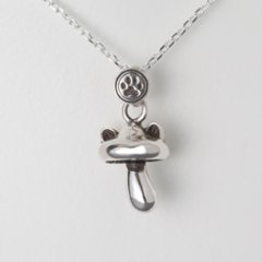 きのこねこペンダント｜成長する猫モチーフ（耳・口元・しっぽ選択可 / silver925）画像