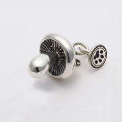 きのこねこペンダント｜成長する猫モチーフ（耳・口元・しっぽ選択可 / silver925）画像