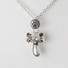 きのこねこペンダント｜成長する猫モチーフ（耳・口元・しっぽ選択可 / silver925）画像
