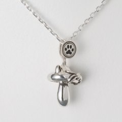 きのこねこペンダント｜成長する猫モチーフ（耳・口元・しっぽ選択可 / silver925）画像
