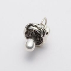きのこねこペンダント｜成長する猫モチーフ（耳・口元・しっぽ選択可 / silver925）画像