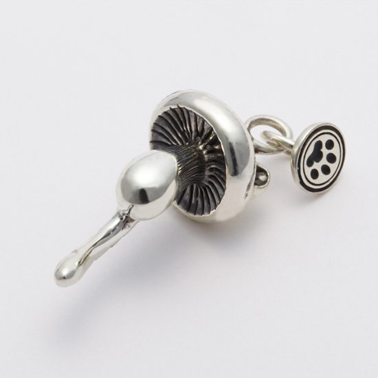 きのこねこペンダント｜成長する猫モチーフ（耳・口元・しっぽ選択可 / silver925）画像