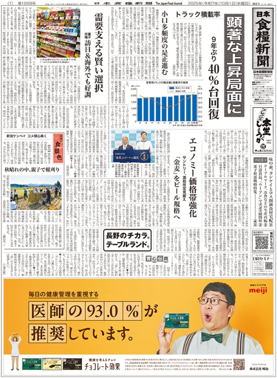 日本食糧新聞2025年10月画像
