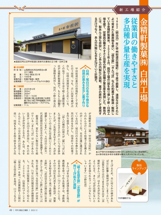 月刊食品工場長2025年12月号画像