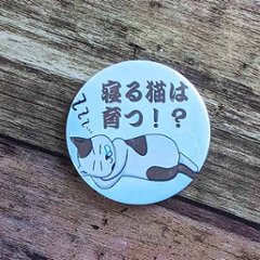 チェロ猫メッセージ缶バッジ（寝る猫は育つ）の画像