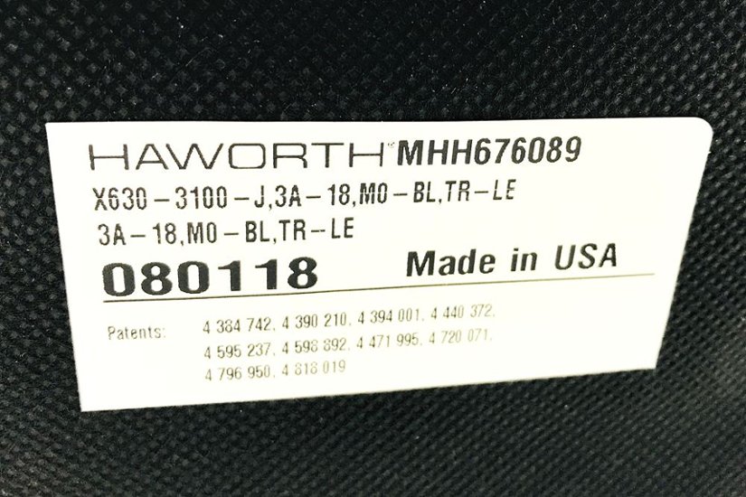 ヘイワース ミーティングチェア 中古 HAWORTH スタッキングチェア 中古オフィス家具 ブラック MHH676089画像