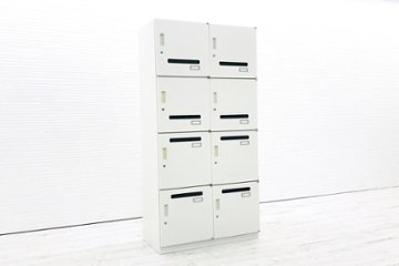 8人用ロッカー 8人用 ロッカー スチール 中古 イトーキ シンラインキャビネット 収納家具 中古 中古オフィス家具 メールボックス  HCN-189HENE-W9の画像