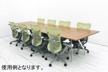 ハーマンミラー 大型会議机 中古テーブル W3600×D1200mm×H750mm 幅3600 ミーティングテーブル 会議机 中古オフィス家具画像