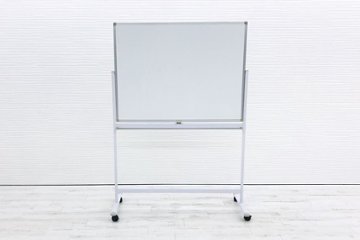 ホワイトボード キャスター付 片面タイプ 幅1260 W1260×D520×H1800mm 中古オフィス家具 画像