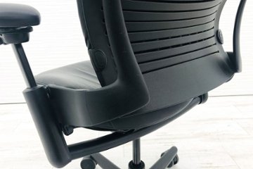 スチールケース リープチェア リープHD 中古 Steelcase Leap 中古オフィスチェア ブラック 中古オフィス家具 革 46212119S画像