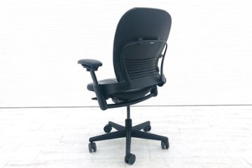 スチールケース リープチェア リープHD 中古 Steelcase Leap 中古オフィスチェア ブラック 中古オフィス家具 革 46212119S画像