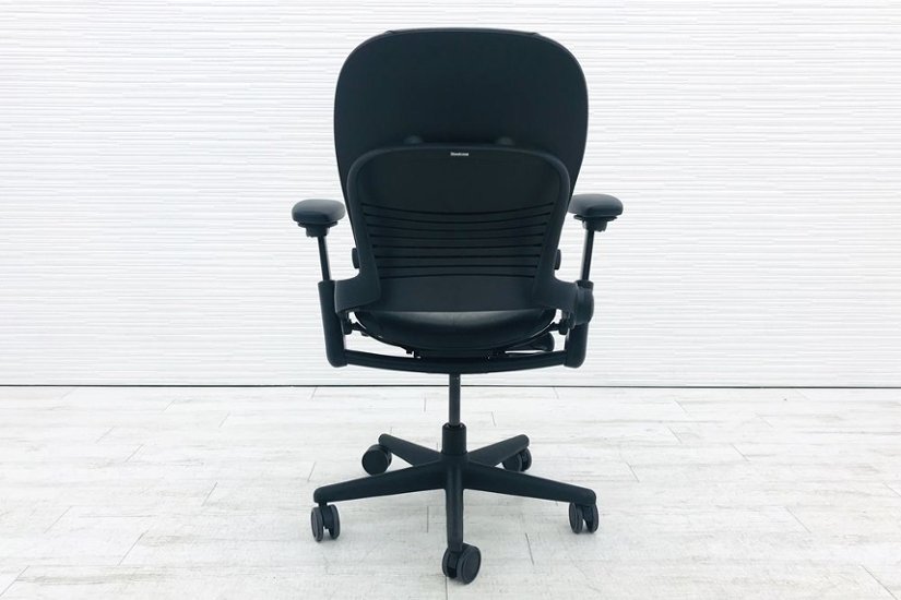 スチールケース リープチェア リープHD 中古 Steelcase Leap 中古オフィスチェア ブラック 中古オフィス家具 革 46212119S画像