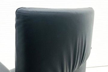 ヴィトラ フィグラチェア Vitra フィグラ 中古 figura chair デザイナーズチェア ローバック 革 ブラック 肘難あり画像