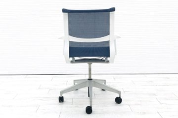 ハーマンミラー セトゥーチェア (Setu Chair) 中古 マルチパーパスチェア ５本脚タイプ リボンアーム ベリーブルー画像