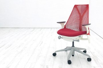 ハーマンミラー セイルチェア 中古 レッド SAYL Chairs デザインチェア 中古オフィス家具の画像