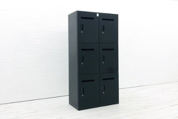 イトーキ eSキャビネット (エスキャビネット) 6マスロッカー 中古 6人用 900×450×1780㎜ 中古オフィス家具 収納家具 H1-M18906ST-T1の画像