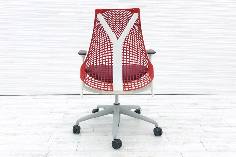 ハーマンミラー セイルチェア 中古 レッド パープル SAYL Chairs デザインチェア 中古オフィス家具画像