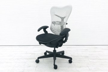 ハーマンミラー ミラチェア 中古チェア Herman Miller Mirra Chair メッシュ 事務椅子 中古オフィス家具 ブラック ホワイト画像