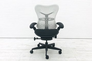 ハーマンミラー ミラチェア 中古チェア Herman Miller Mirra Chair メッシュ 事務椅子 中古オフィス家具 ブラック ホワイト画像