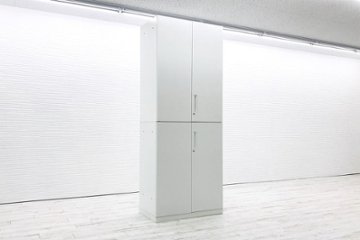 コクヨ エディア 中古キャビネット 両開き書庫 【上下セット】 900×450×2150㎜  収納家具 中古オフィス家具の画像