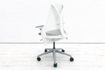 ハーマンミラー セイルチェア 2017年製 中古チェア SAYL Chairs デザインチェア 中古オフィス家具 前傾チルト 可動肘 グレー画像