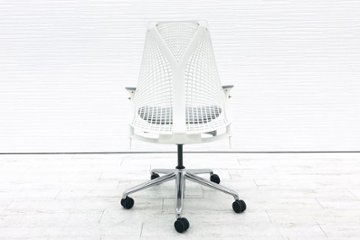 ハーマンミラー セイルチェア 2018年製 中古チェア SAYL Chairs デザインチェア 中古オフィス家具 前傾チルト 可動肘 グレー 脚ポリッシュ画像