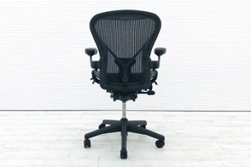 ハーマンミラー アーロンチェア 2016年製 Bサイズ フル装備 ポスチャーフィット メッシュ Herman Miller 中古オフィス家具 肘レバータイプ画像