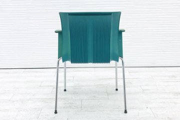 フリッツハンセン ビンテージチェア FritzHansen アンサンブル ENSEMBLE ミーティングチェア スタッキングチェア グリーン画像