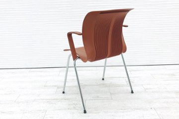 フリッツハンセン ビンテージチェア FritzHansen アンサンブル ENSEMBLE ミーティングチェア スタッキングチェア ブラウン画像