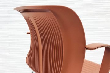 フリッツハンセン ビンテージチェア FritzHansen アンサンブル ENSEMBLE ミーティングチェア スタッキングチェア ブラウン画像