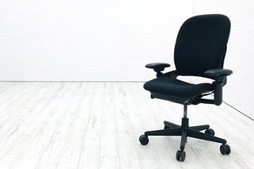 スチールケース リープチェア リープHD 中古 Steelcase Leap 中古オフィスチェア ブラック 中古オフィス家具 クッション 46212119Sの画像