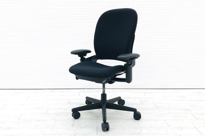 スチールケース リープチェア リープHD 中古 Steelcase Leap 中古オフィスチェア ブラック 中古オフィス家具 クッション 46212119S画像