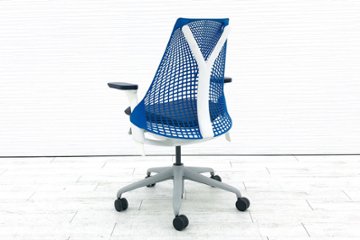 ハーマンミラー セイルチェア 2015年製 中古チェア SAYL Chairs デザインチェア 中古オフィス家具 前傾チルト 可動肘 ブルー画像