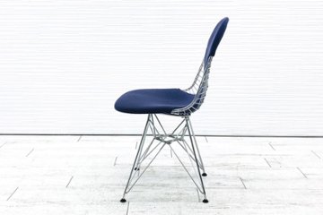 ハーマンミラー ワイヤーチェア ビキニパッド  イームズチェア 中古オフィス家具Herman Miller クロームベース パープル画像