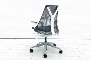 ハーマンミラー セイルチェア SAYL Chairs 中古 前傾チルト 可動肘 デザインチェア 中古オフィス家具 グレー画像