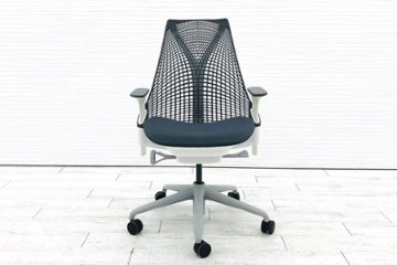 ハーマンミラー セイルチェア SAYL Chairs 中古 前傾チルト 可動肘 デザインチェア 中古オフィス家具 グレー画像