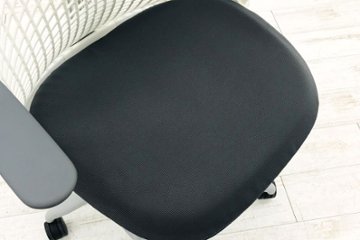 ハーマンミラー セイルチェア SAYL Chairs 中古 前傾チルト 可動肘 デザインチェア 中古オフィス家具 座グレー 背ホワイト画像