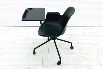 コクヨ All in One(オールインワン)シリーズ 中古 会議椅子 ミーティングチェア 中古オフィス家具 K02-B802W ブラック画像