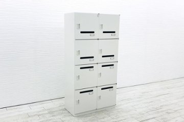 8人用ロッカー 中古 スチール ロッカー 8人用 イトーキ パーソナルロッカー 中古ロッカー 中古オフィス家具 収納家具 HCN-189HER1-W9画像