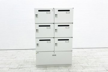 6人用 ロッカー 6人用ロッカー スチール 中古 イトーキ シンラインキャビネット 収納家具 中古オフィス家具 ホワイト 高さ1450画像