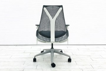 セイルチェア ハーマンミラー SAYL Chairs 中古 前傾チルト 可動肘 デザインチェア 中古オフィス家具 グレー画像