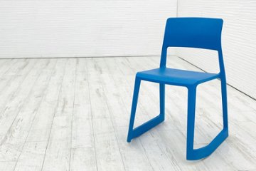 ヴィトラ Vitra Tip Ton ティプ トン ミーティングチェア 会議椅子 スタッキングチェア 中古オフィス家具 グレイシャーブルーの画像