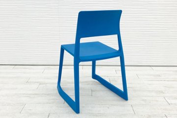 ヴィトラ Vitra Tip Ton ティプ トン ミーティングチェア 会議椅子 スタッキングチェア 中古オフィス家具 グレイシャーブルー画像