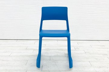 ヴィトラ Vitra Tip Ton ティプ トン ミーティングチェア 会議椅子 スタッキングチェア 中古オフィス家具 グレイシャーブルー画像