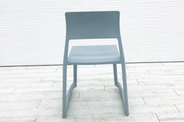 ヴィトラ Vitra Tip Ton ティプ トン ミーティングチェア 会議椅子 スタッキングチェア 中古オフィス家具 アイスグレー画像